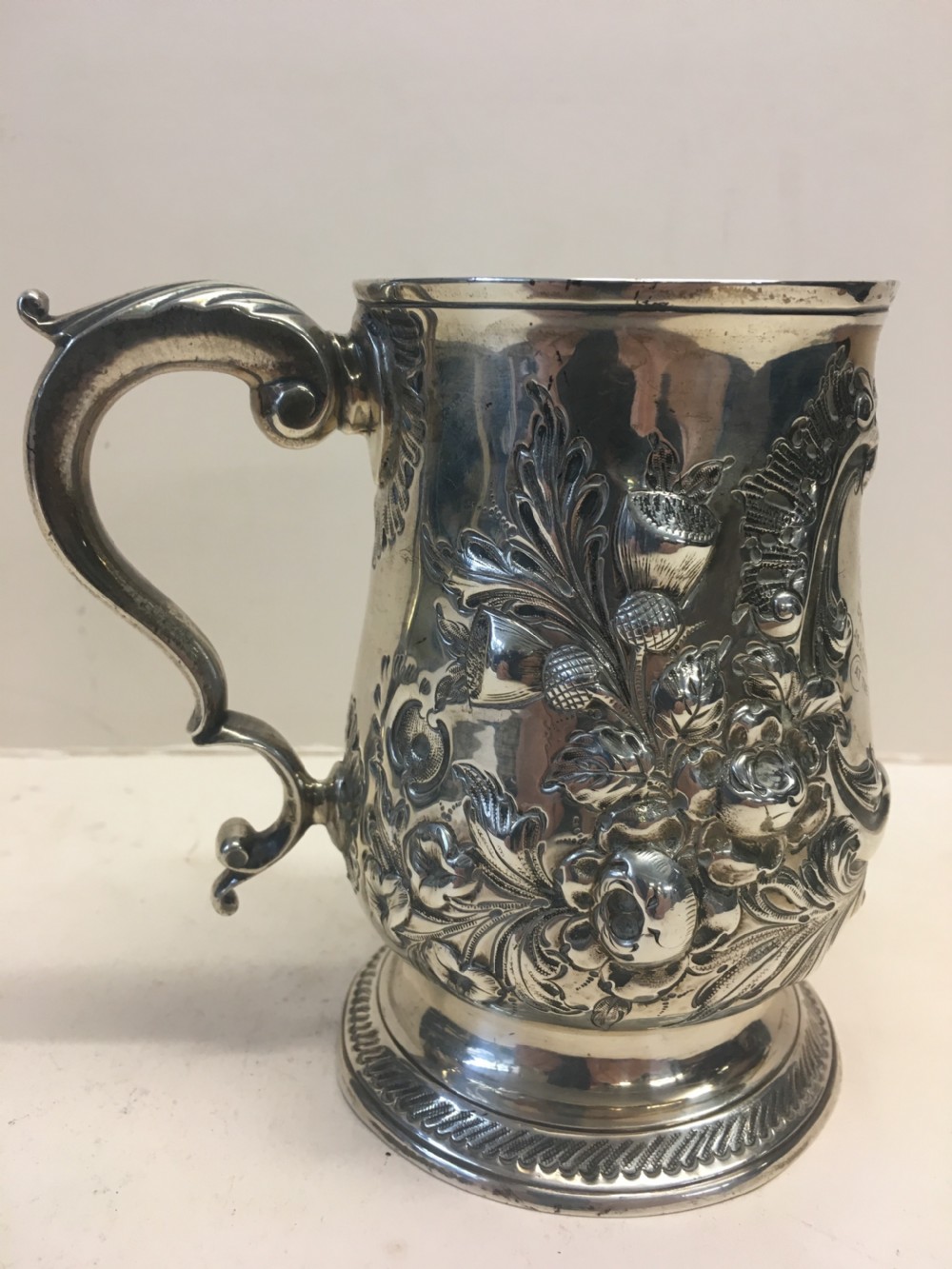 Silver hall marked tankard with inscription of Bristol interest  View III
