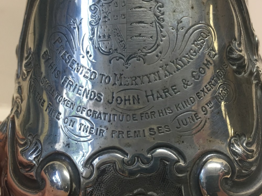Silver hall marked tankard with inscription of Bristol interest  View VI