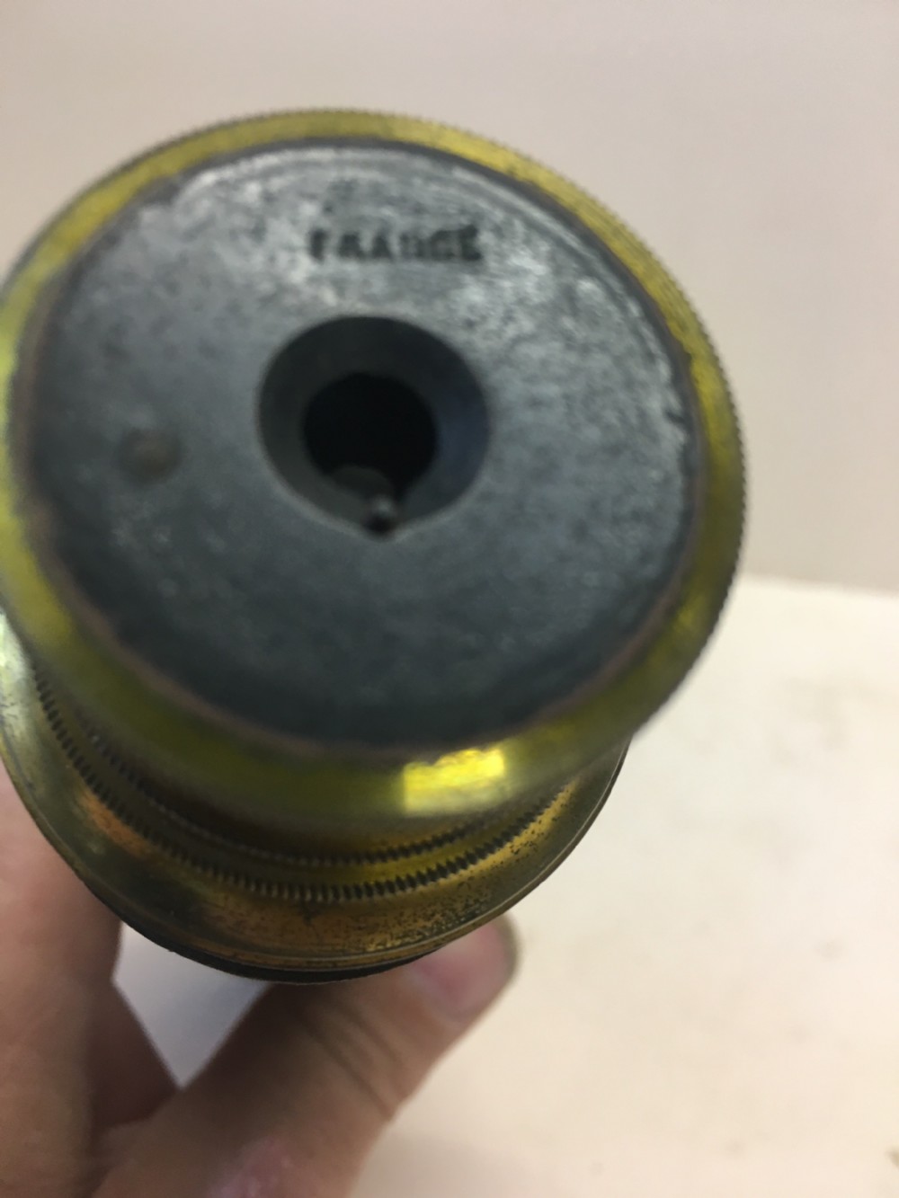 C19th three drawer brass telescope  View II
