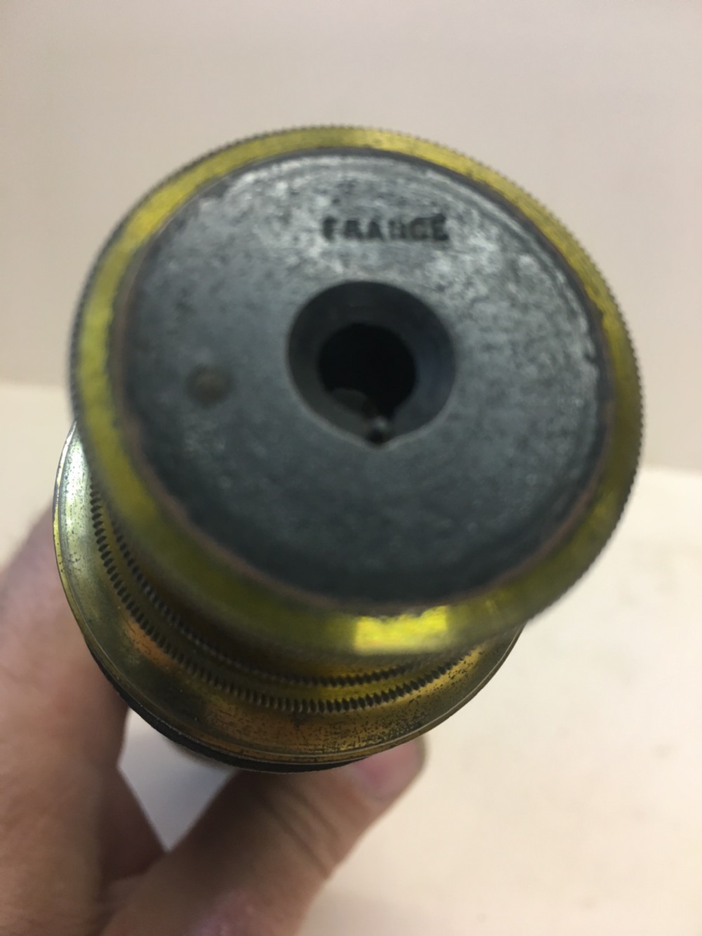 C19th three drawer brass telescope  View III