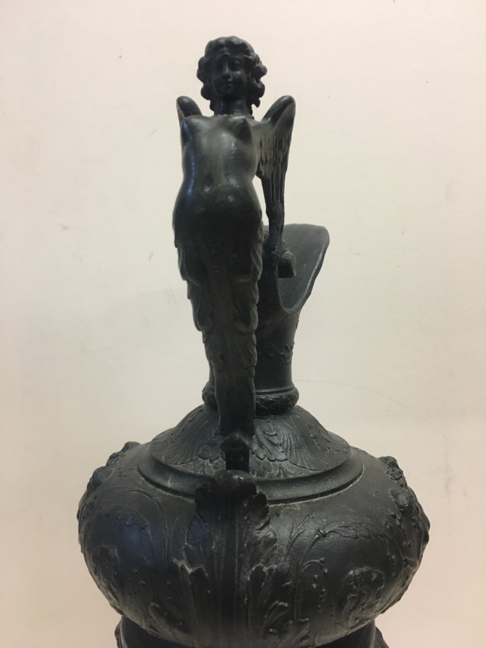 Large C19th bronzed Spelter classical ewer View V