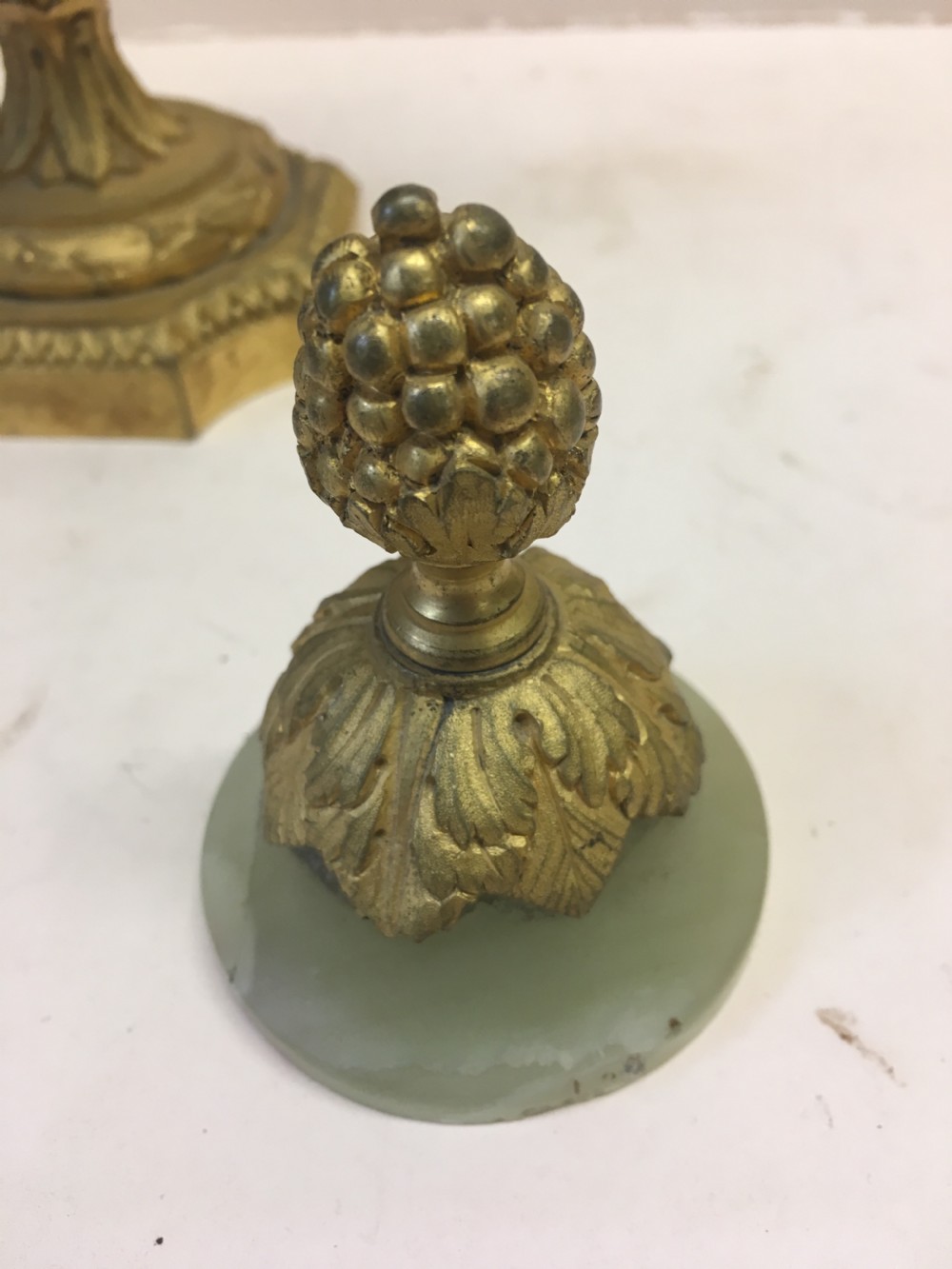 C19th gilt bronze mounted onxy vase and cover sensor  View II