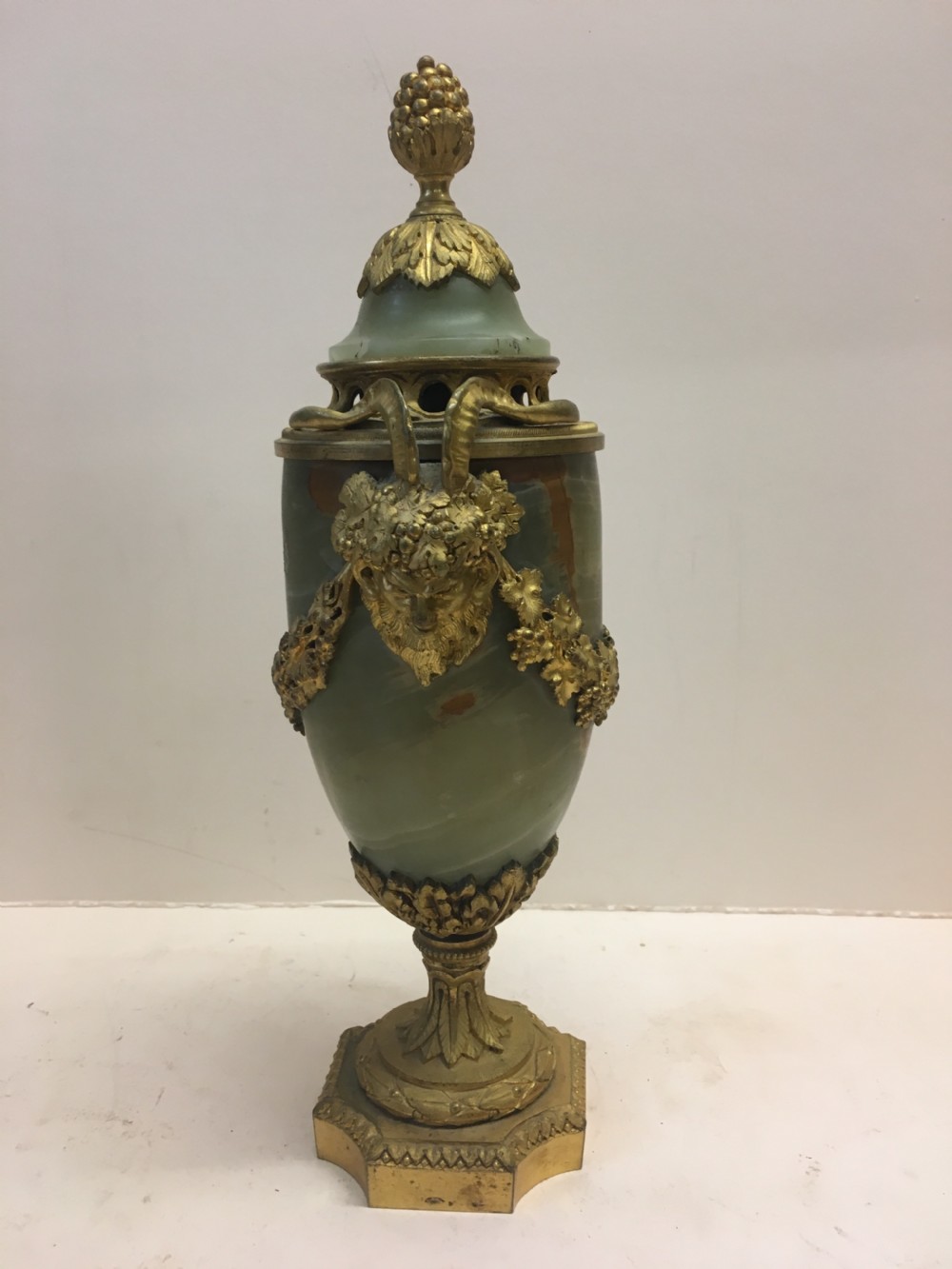 C19th gilt bronze mounted onxy vase and cover sensor  View III
