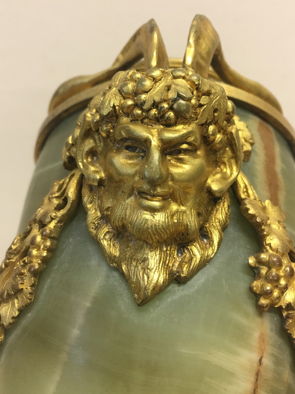 C19th gilt bronze mounted onxy vase and cover sensor  View X
