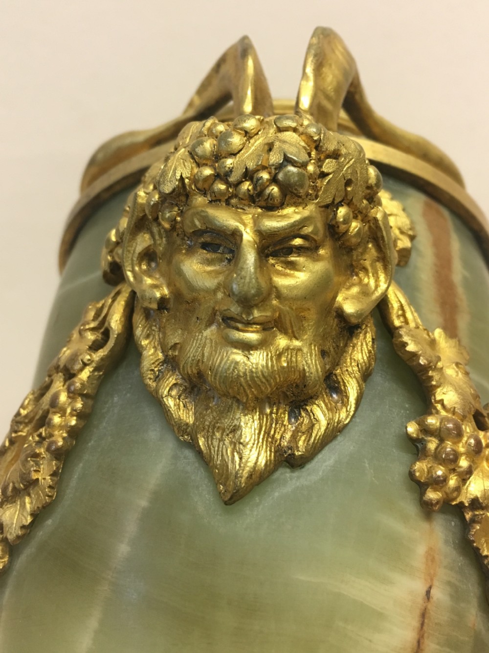 C19th gilt bronze mounted onxy vase and cover sensor  View XI
