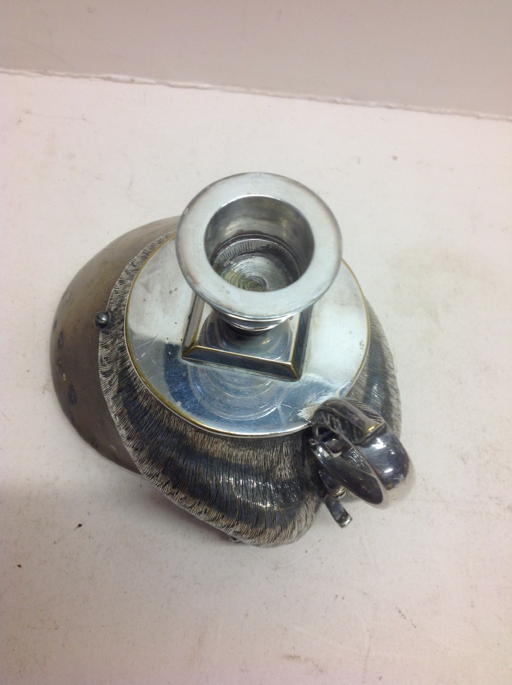 C19th horses hoof modelled as a candlestick View II