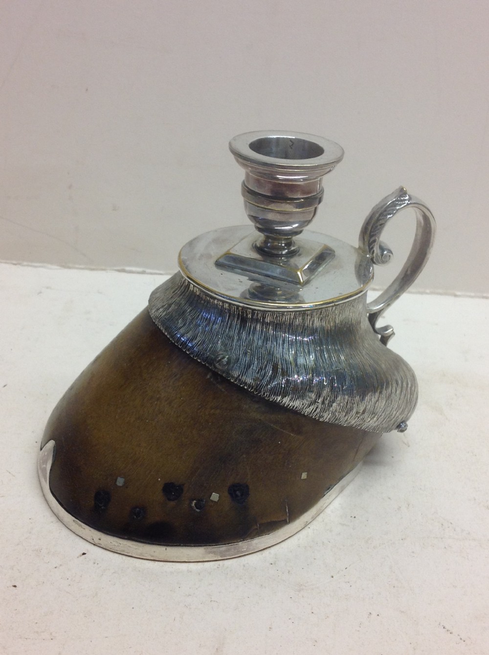 C19th horses hoof modelled as a candlestick View IV