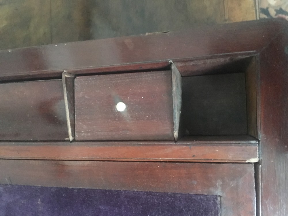 C19th campaign laptop desk with secret drawers View VII