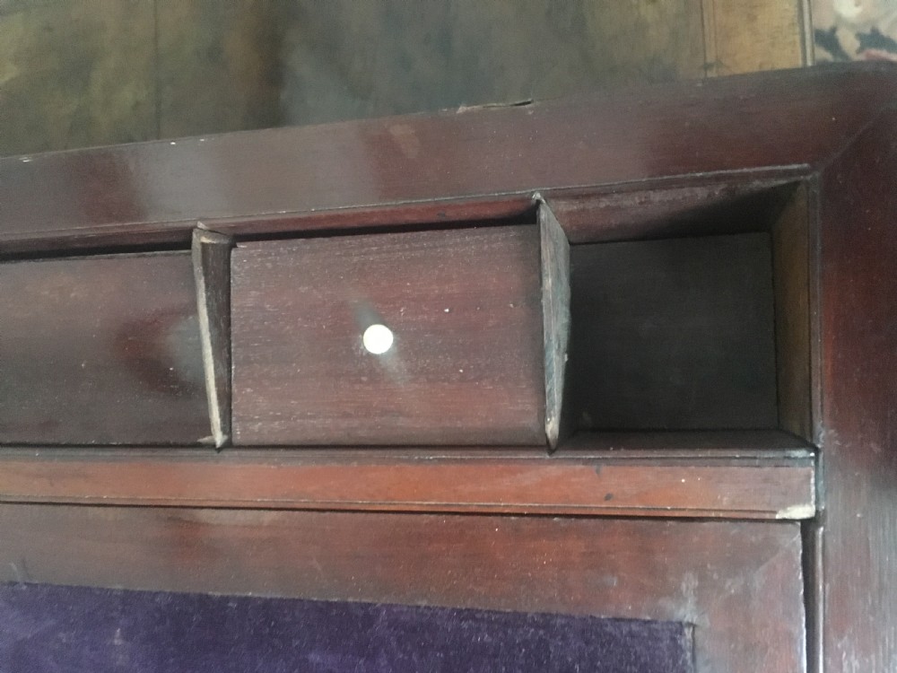 C19th campaign laptop desk with secret drawers View VIII