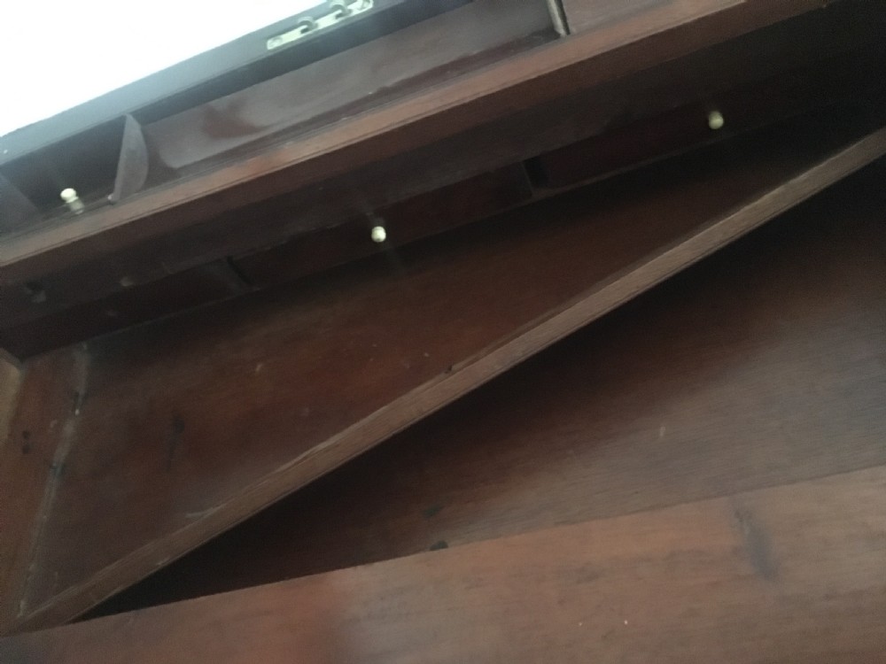 C19th campaign laptop desk with secret drawers View XII