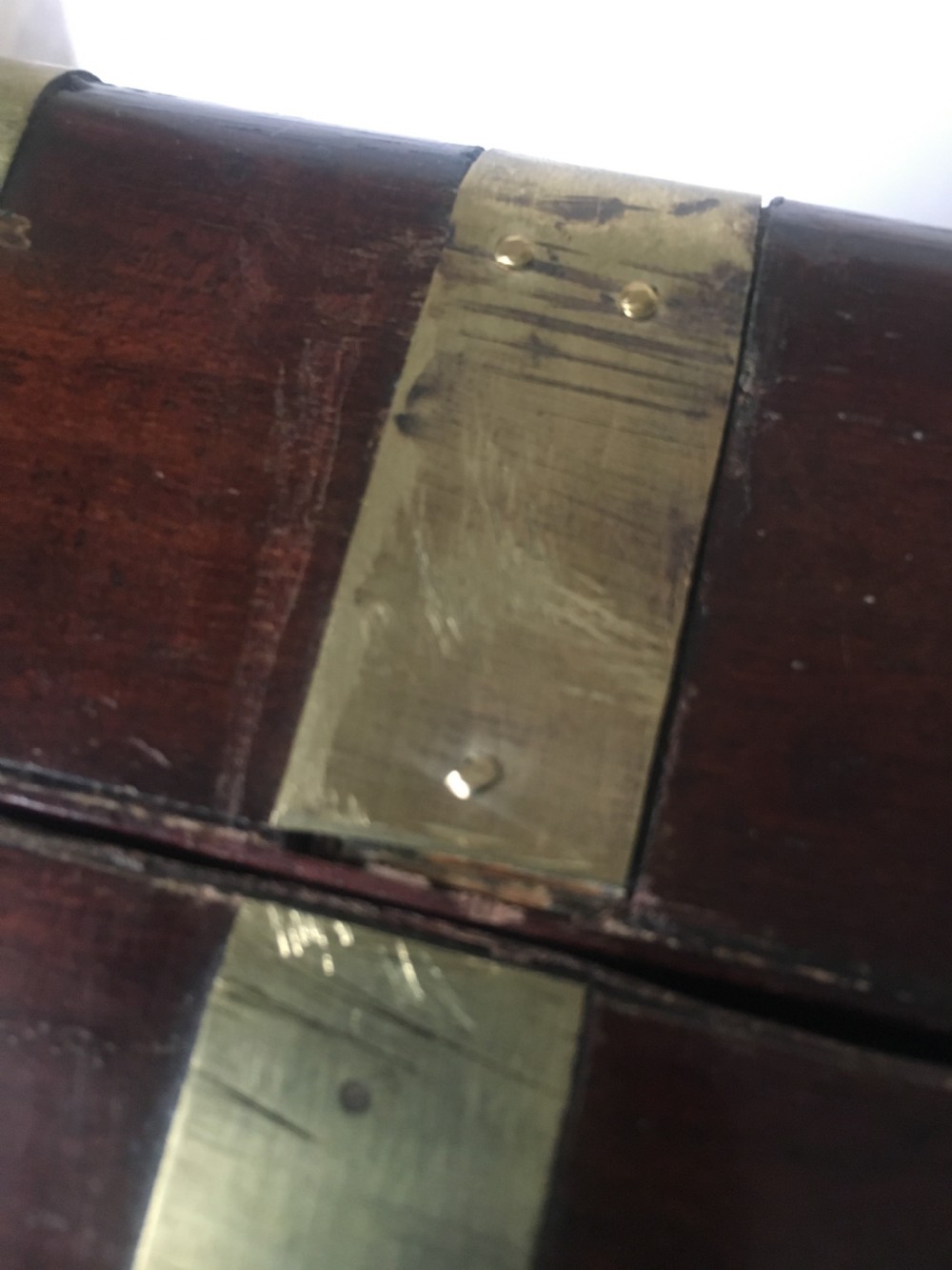 C19th campaign laptop desk with secret drawers View XV