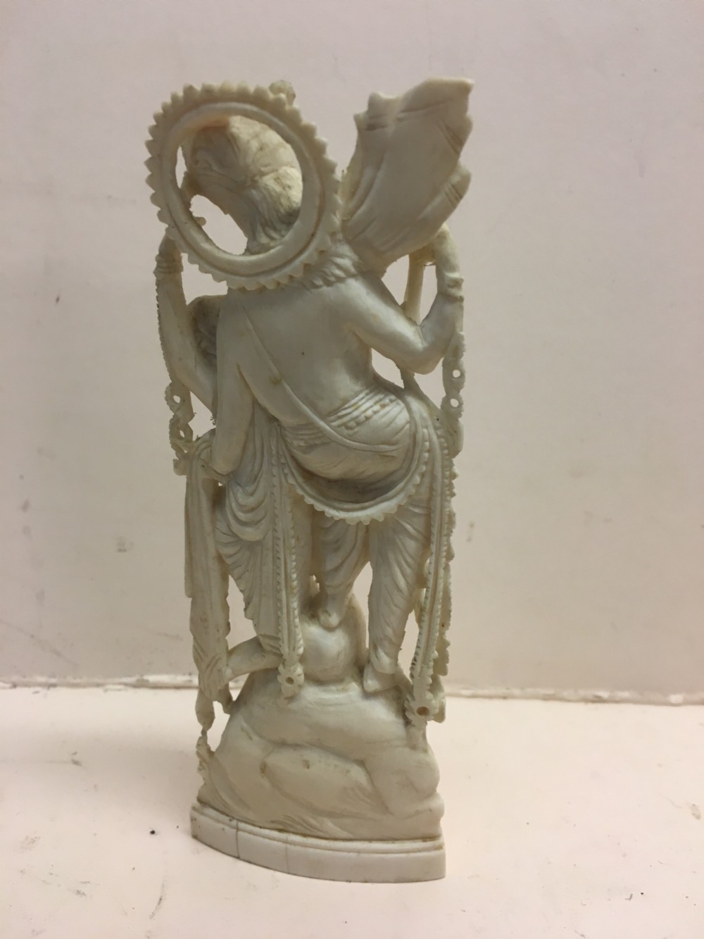 Edwardian period ivory carving of a couple embracing View III