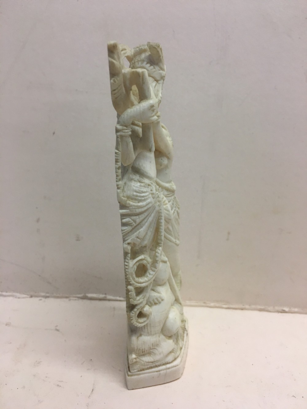 Edwardian period ivory carving of a couple embracing View V