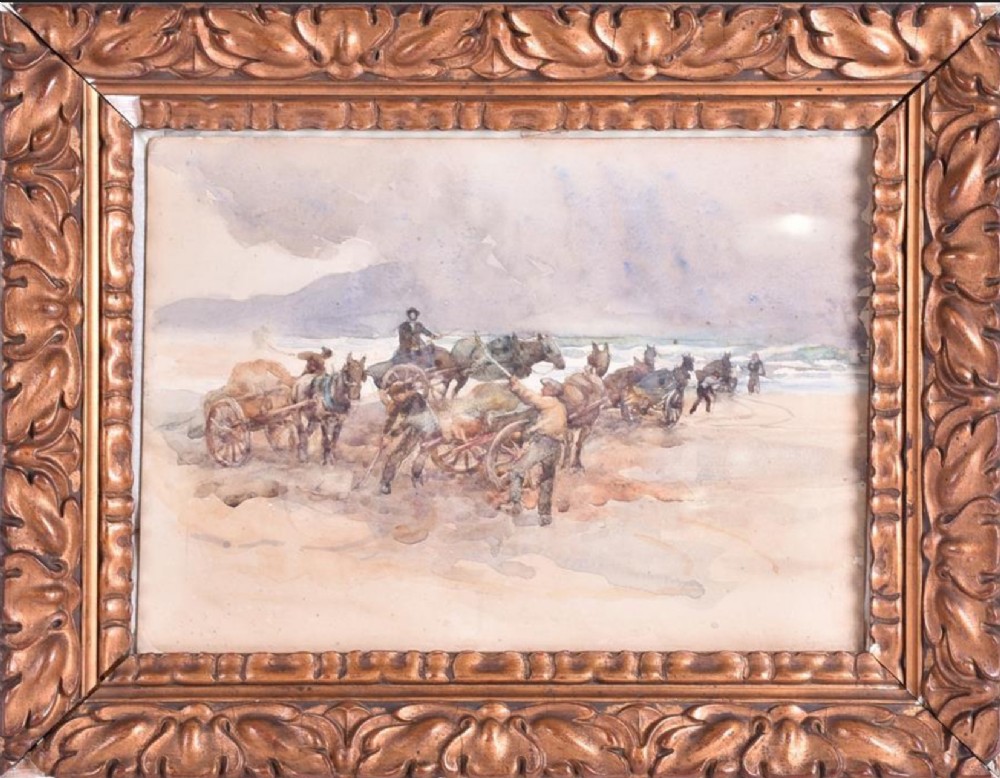 Watercolour Sand arts to Kerry  by Drew (19th century) Irish 