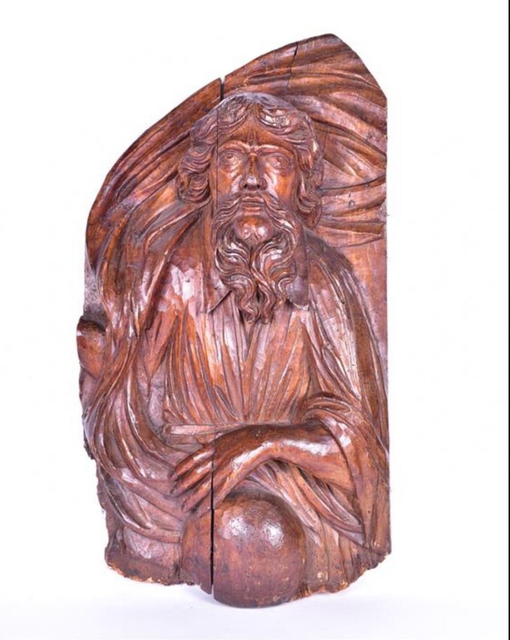 A large C17th limewood carving 
