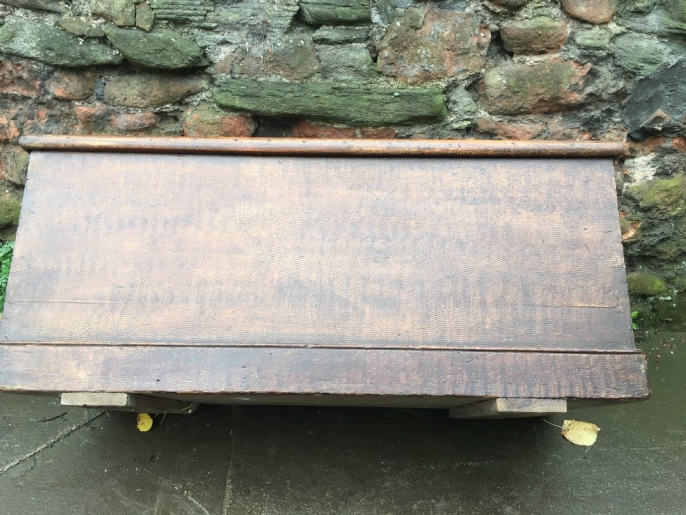 C19th scumble grained pine blanket box  View VI