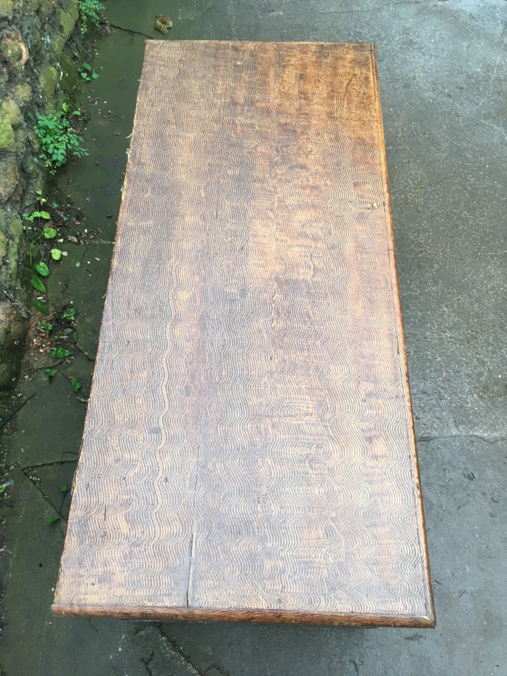 C19th scumble grained pine blanket box  View VIII
