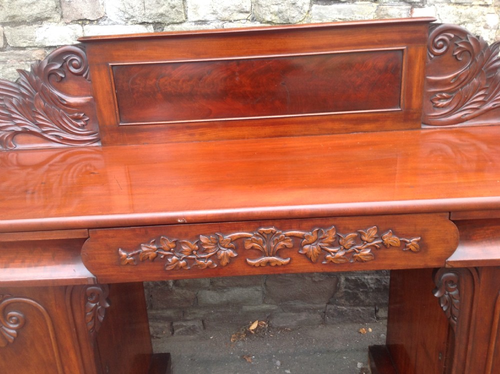 C19th mahogany pedestal sideboard   View VII