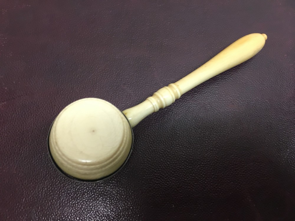 C19th Ivory gavel of Masonic interest. View IV