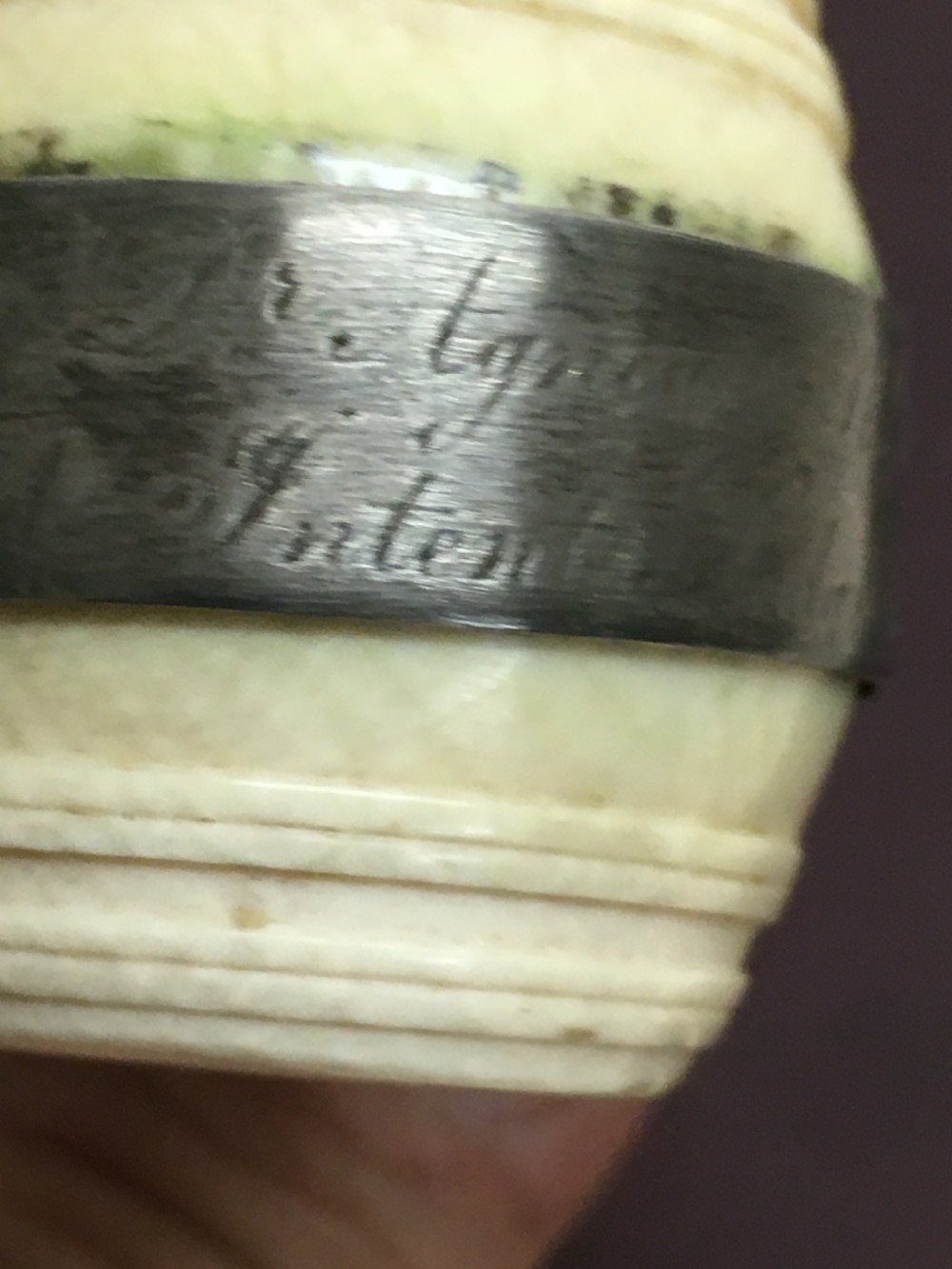 C19th Ivory gavel of Masonic interest. View X