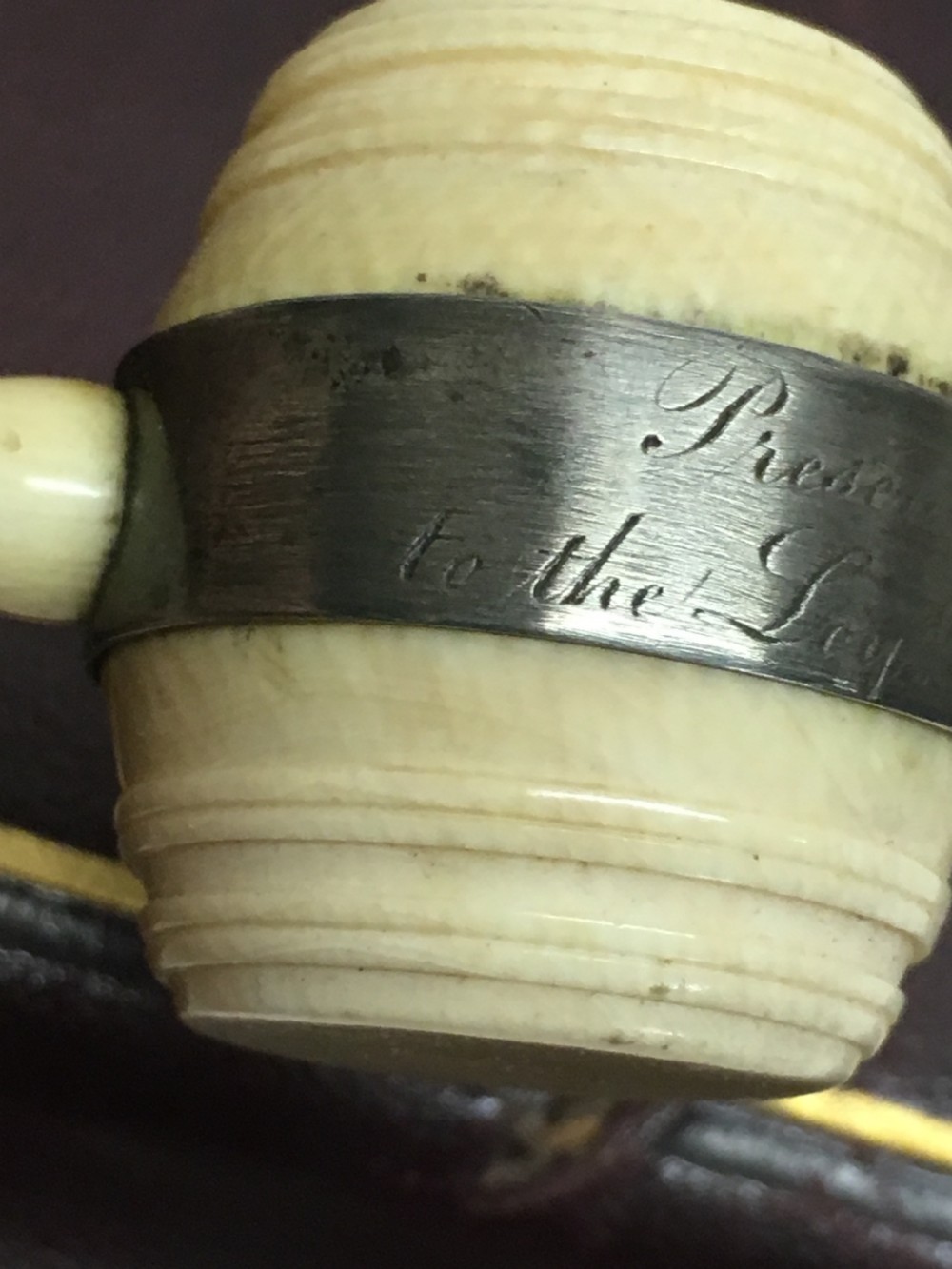 C19th Ivory gavel of Masonic interest. View XIV