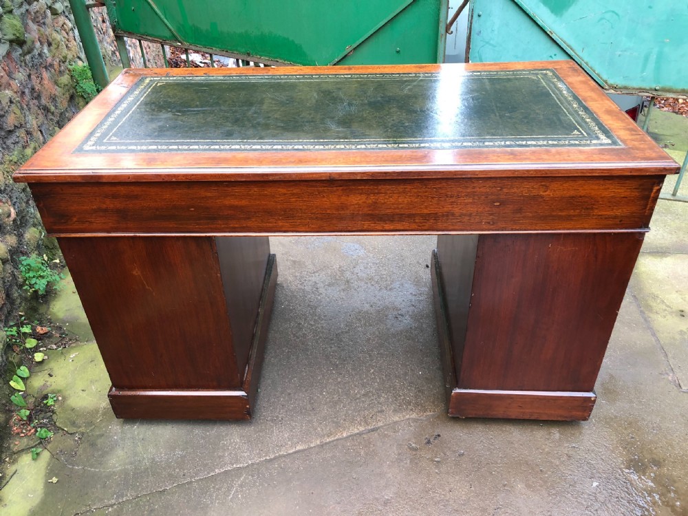 C19th Walnut pedestal  desk  View V