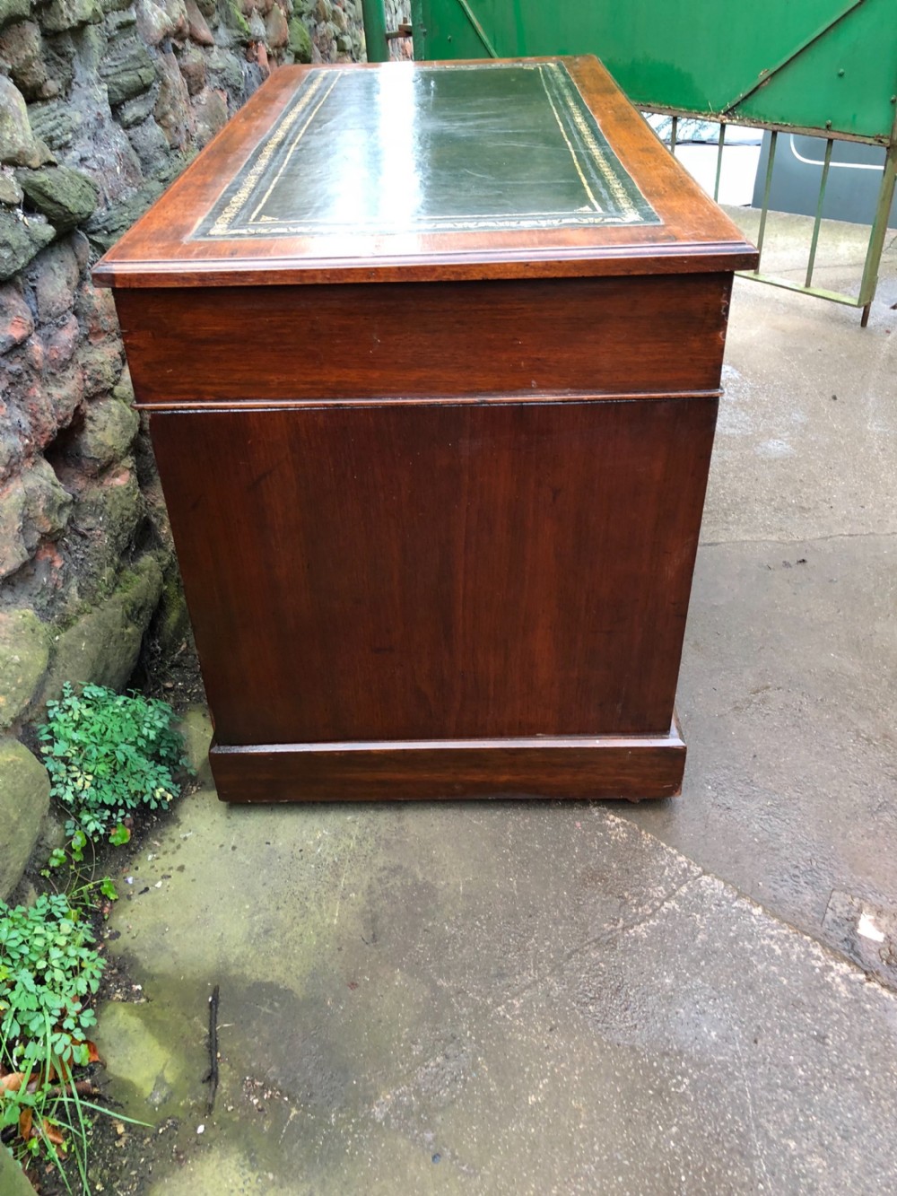 C19th Walnut pedestal  desk  View VI