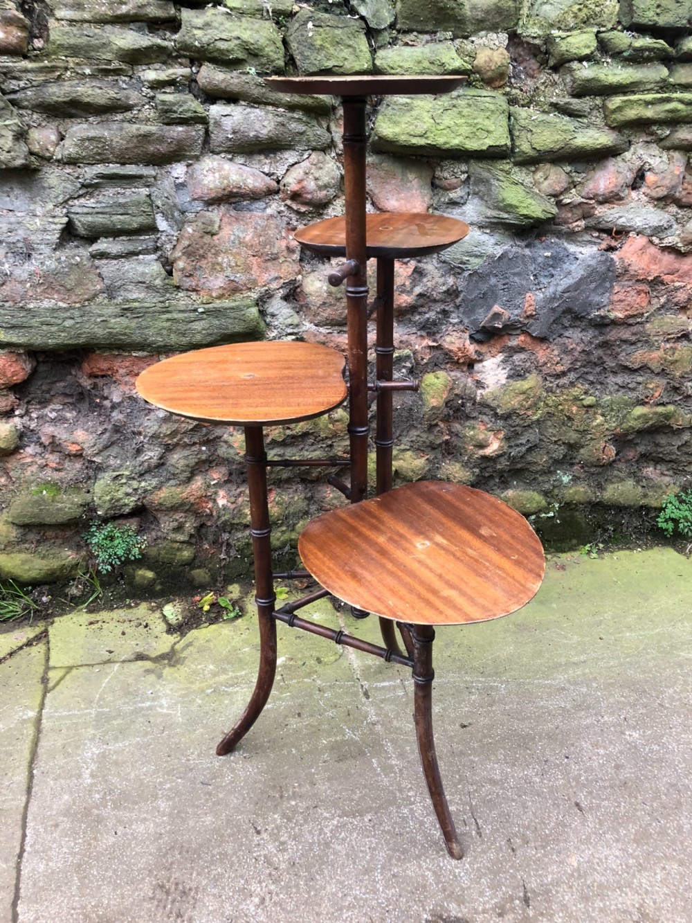 C19th faux bamboo milliners shop display stand View II