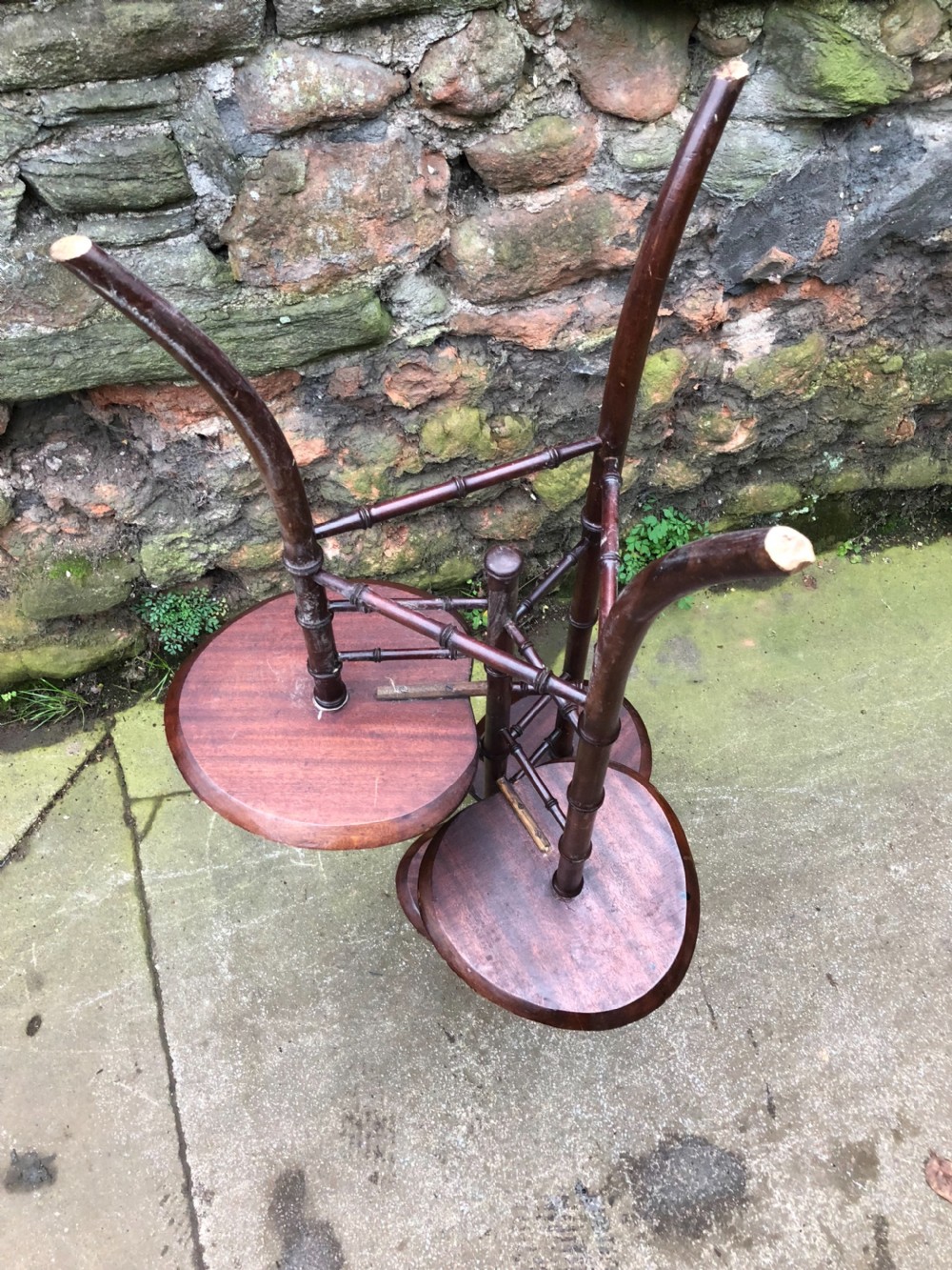 C19th faux bamboo milliners shop display stand View IV