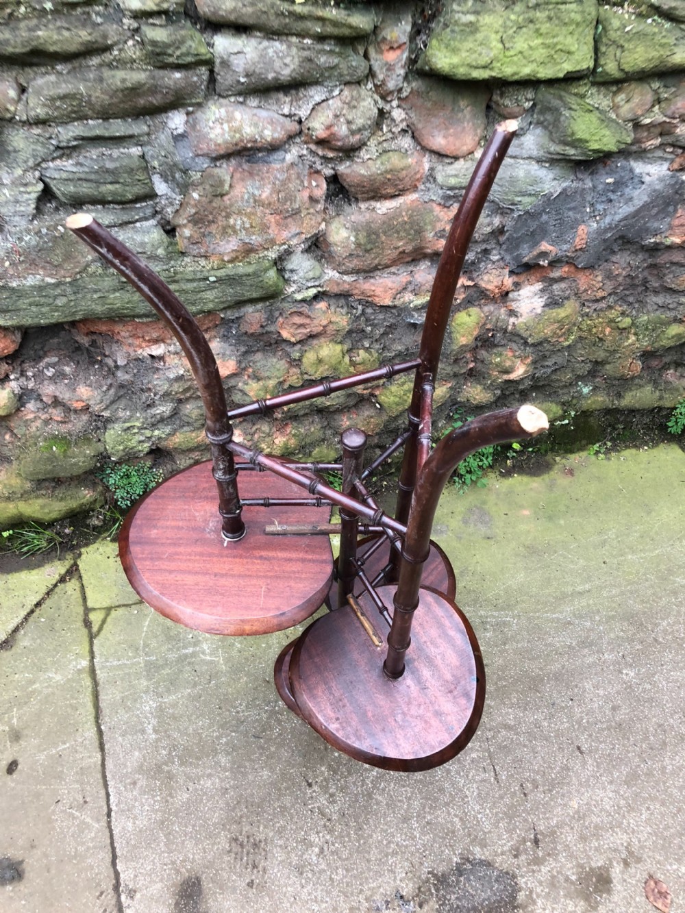 C19th faux bamboo milliners shop display stand View VI