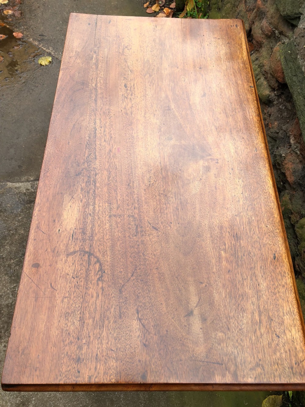 C18th mahogany writing table View VII