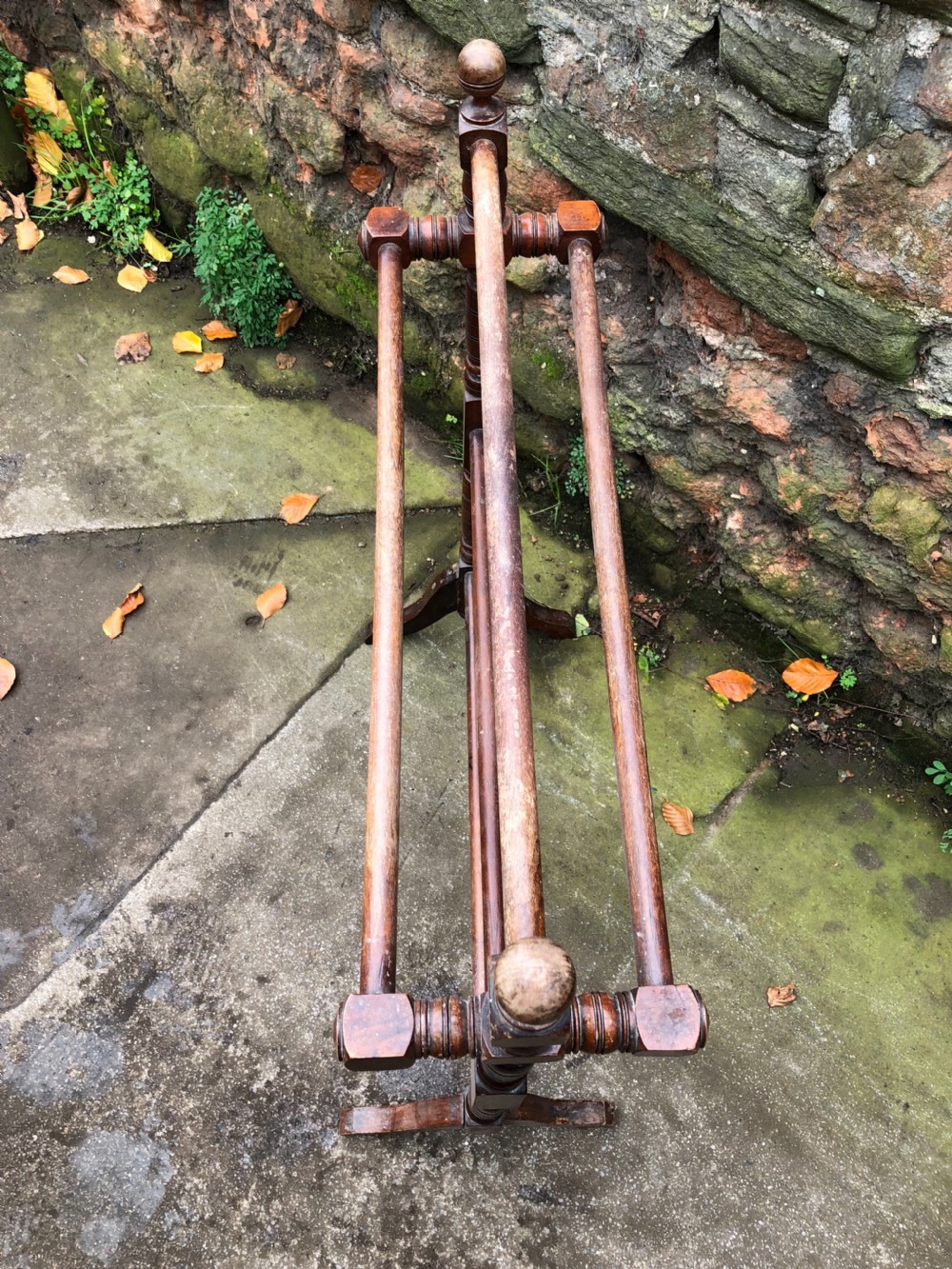 Late C19th mahogany towel rail View III