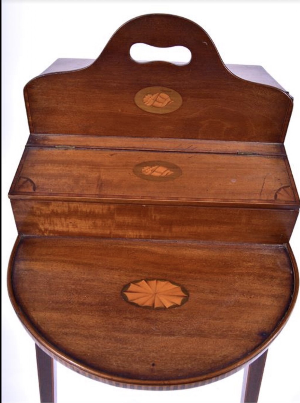 Edwardian Mahogany inlaid valet stand
