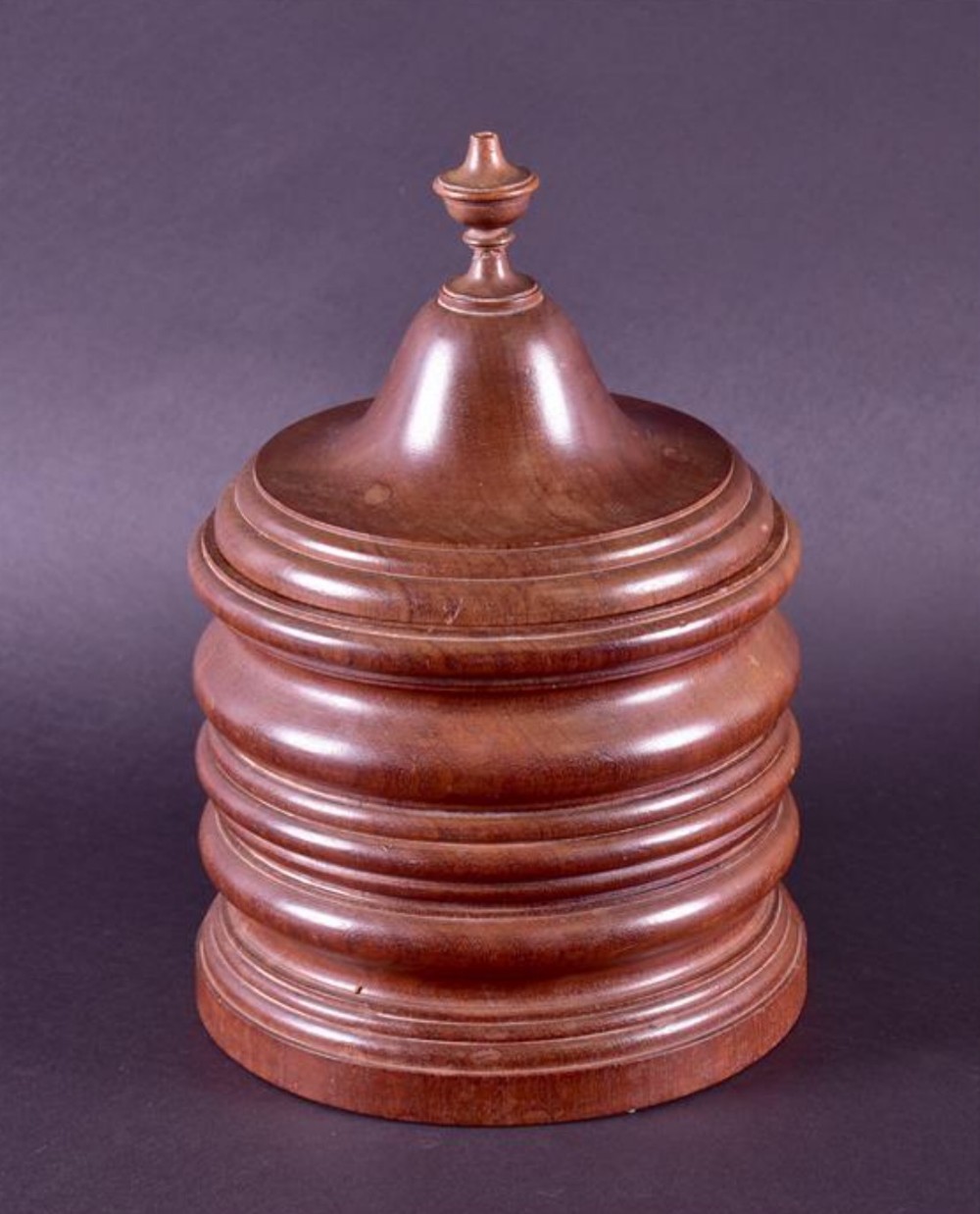 A large turned tobacco jar