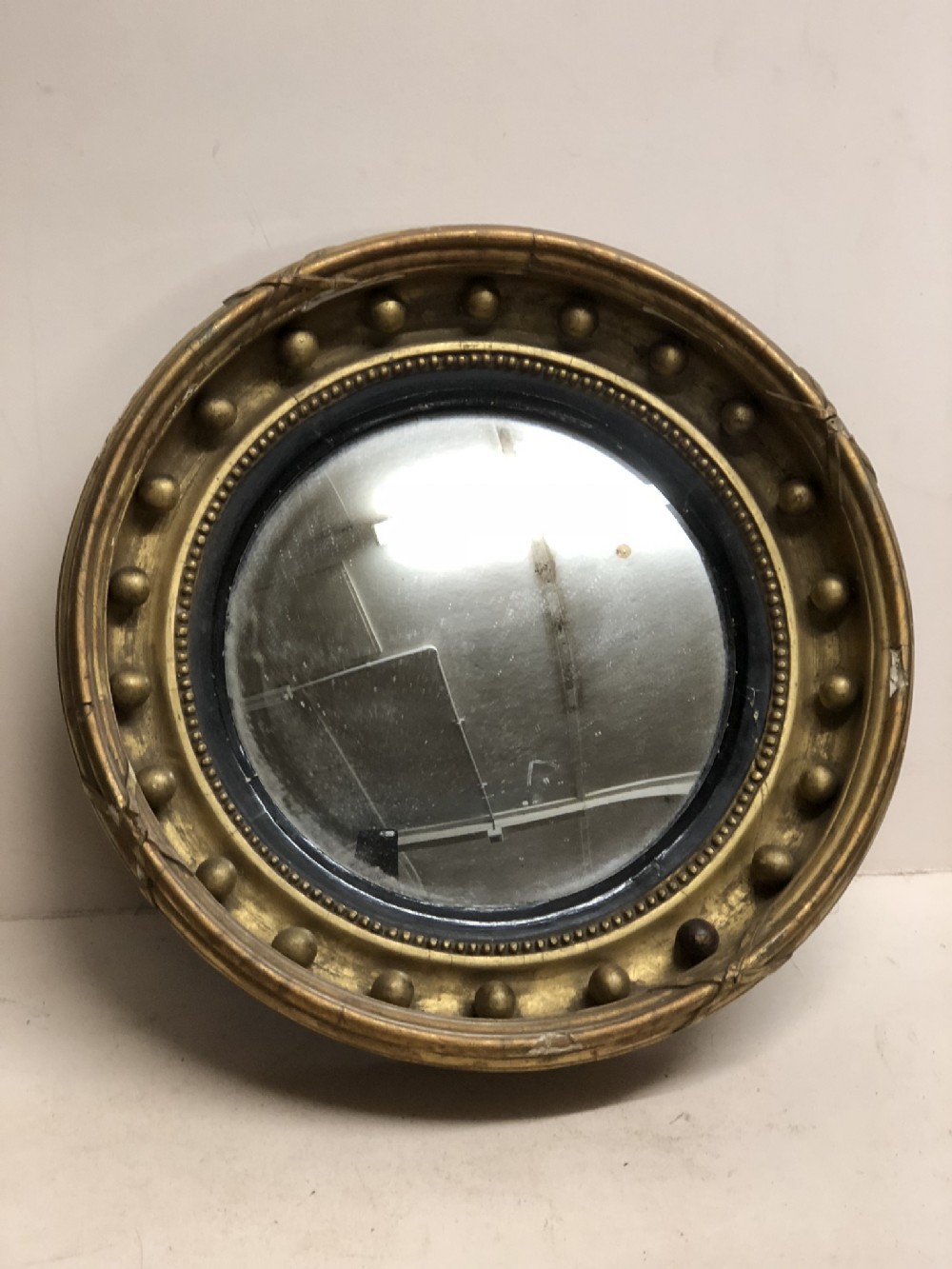 C19TH Convex mirror 