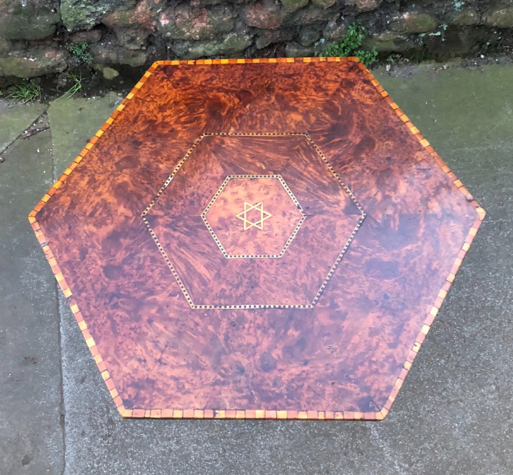 C19th Thuya and olive wood and inlaid Damascan table View II