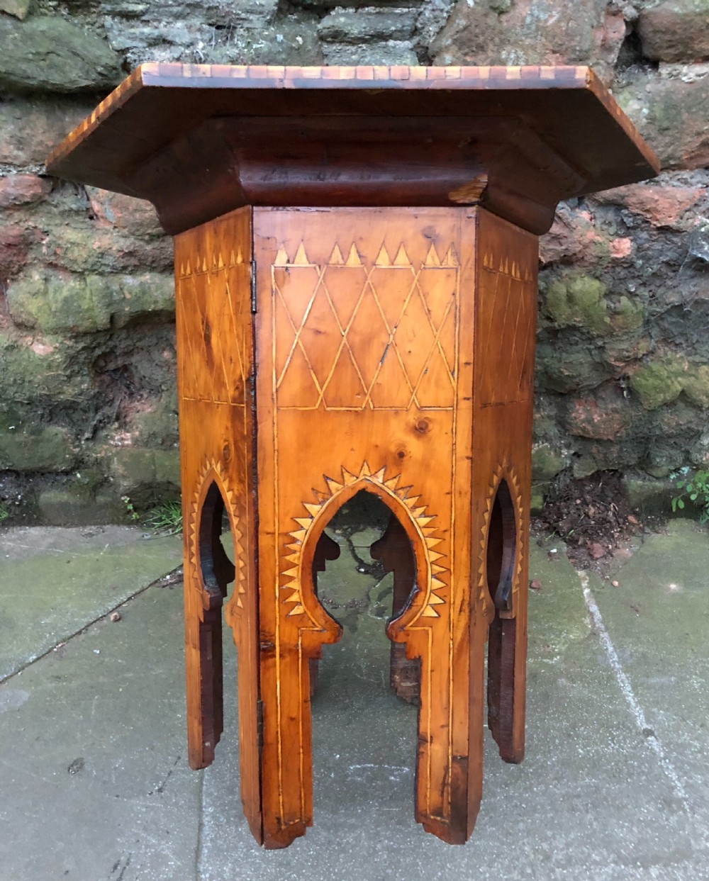 C19th Thuya and olive wood and inlaid Damascan table View IV