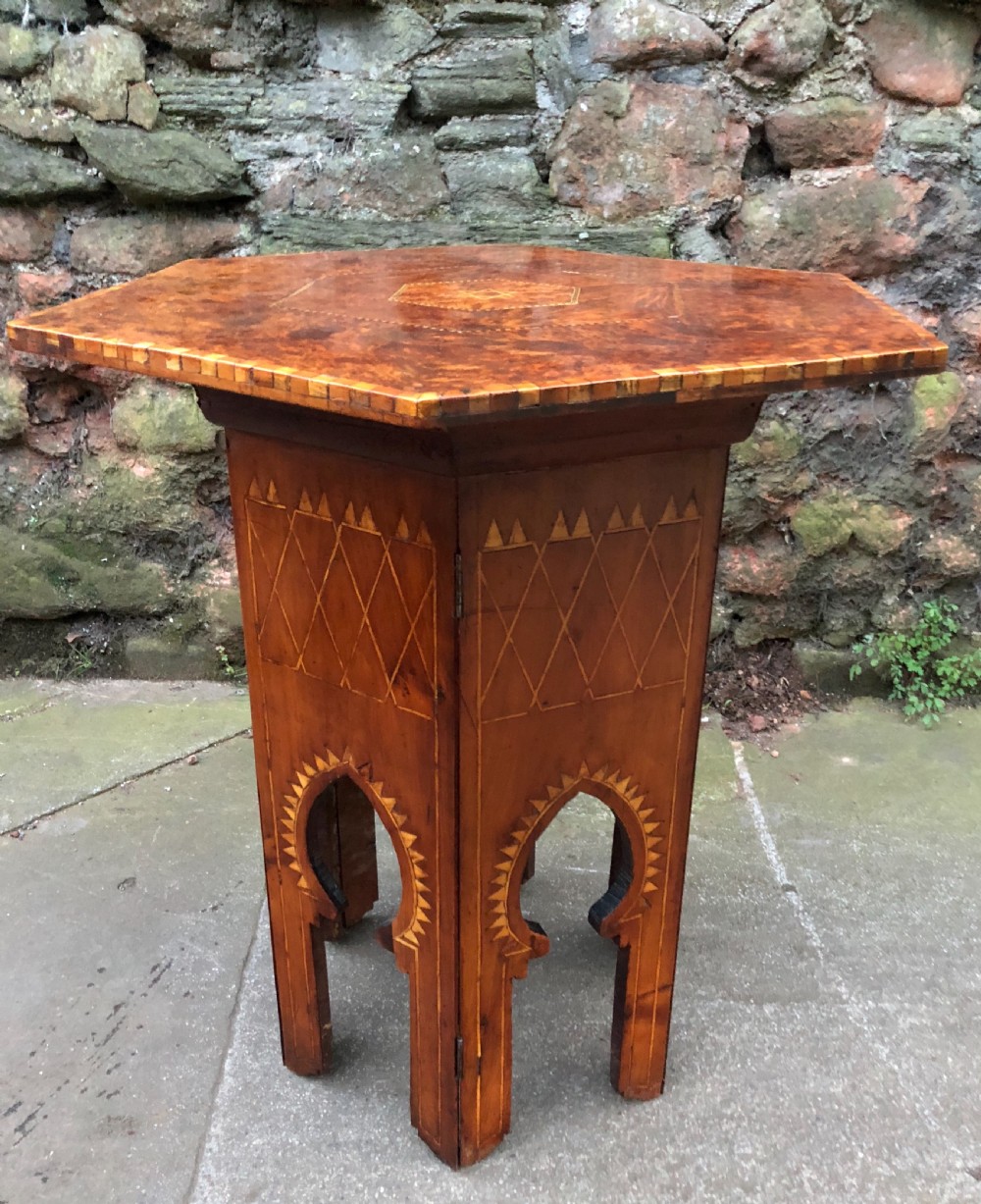 C19th Thuya and olive wood and inlaid Damascan table View VI