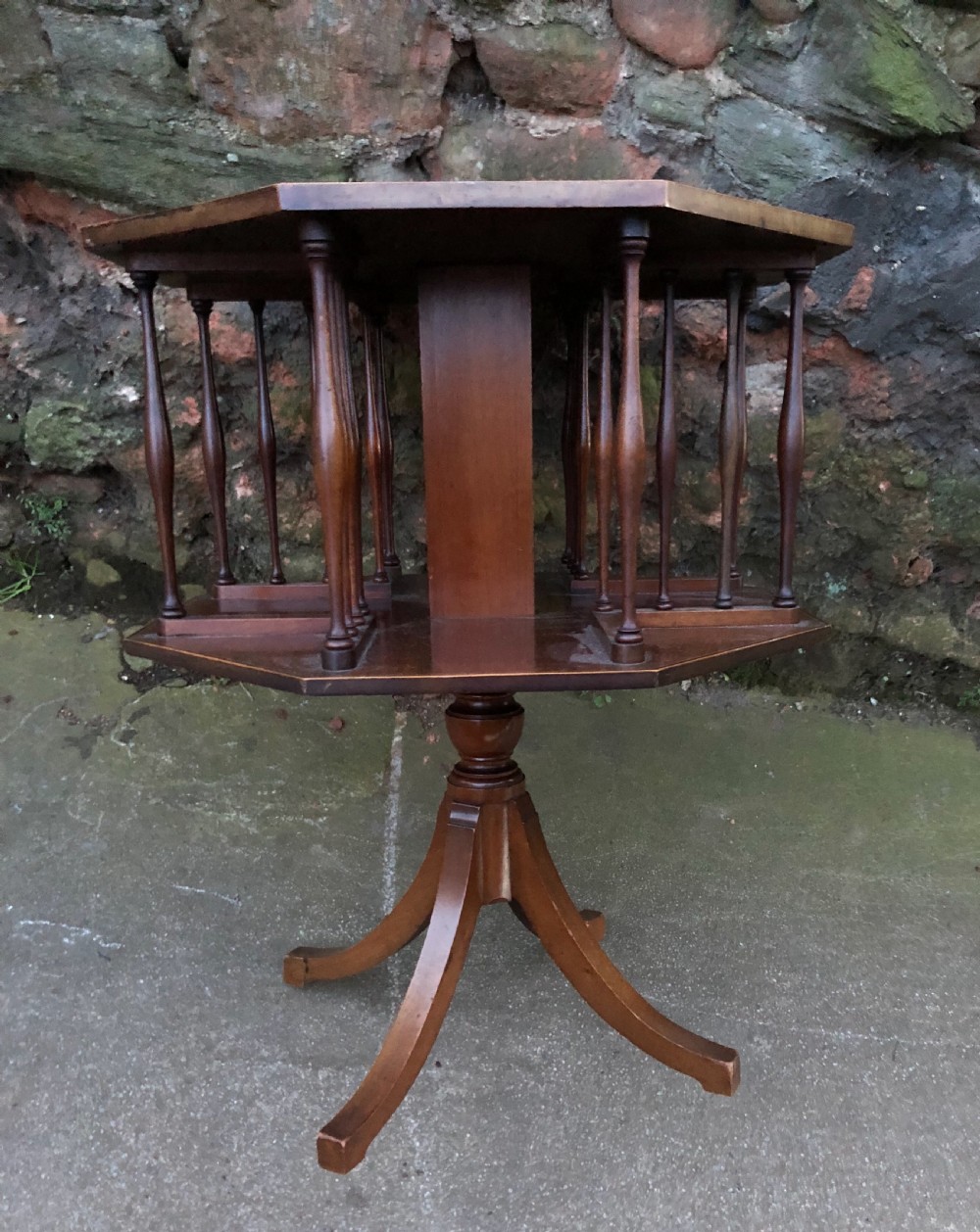 Edwardian mahogany revolving book table View III