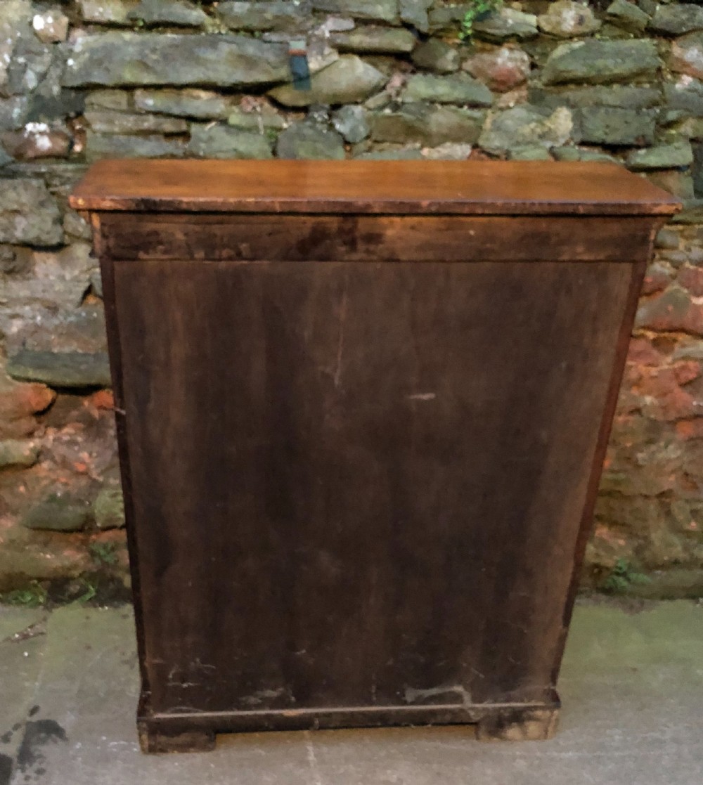 Small C19th Oak veneered bookcase  View V