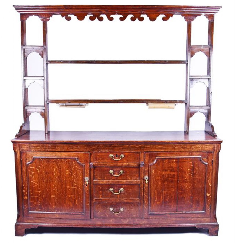 C18th oak dresser unrestored condition
