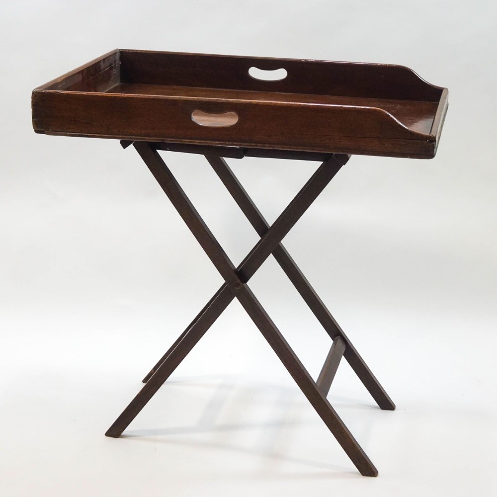 C19th mahogany butlers tray 
