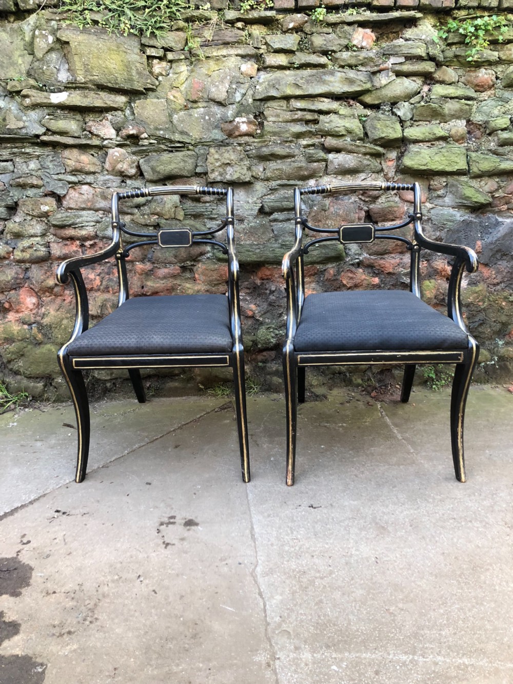 Fine pair of Regency Armchairs  View II