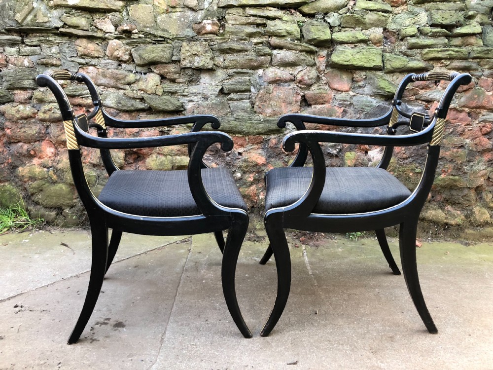 Fine pair of Regency Armchairs  View XI