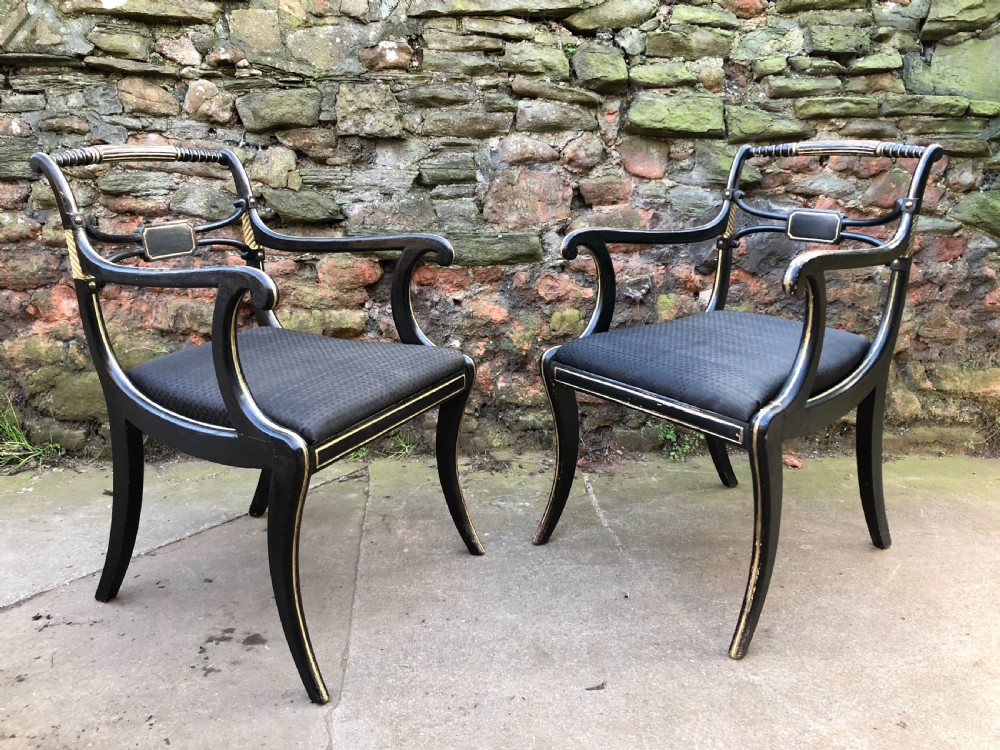 Fine pair of Regency Armchairs  View XII