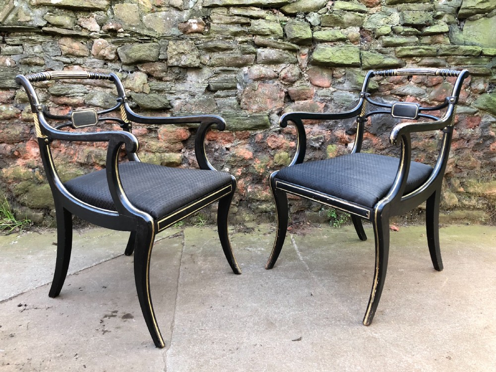 Fine pair of Regency Armchairs  View XIII
