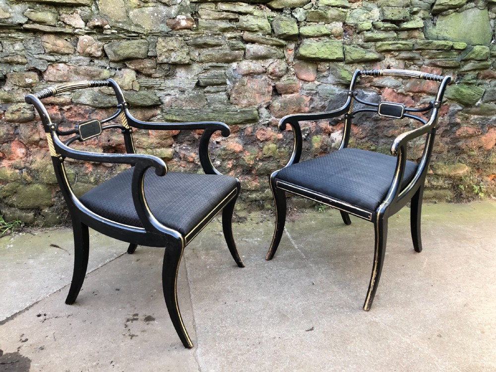 Fine pair of Regency Armchairs  View XVII