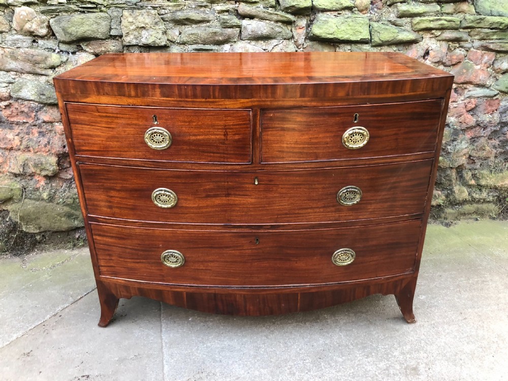 Georgian bow fronted chest of drawers  View II