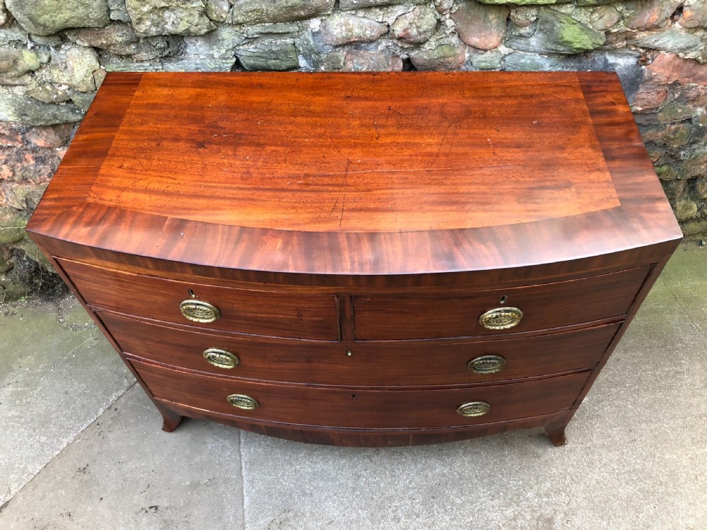 Georgian bow fronted chest of drawers  View III