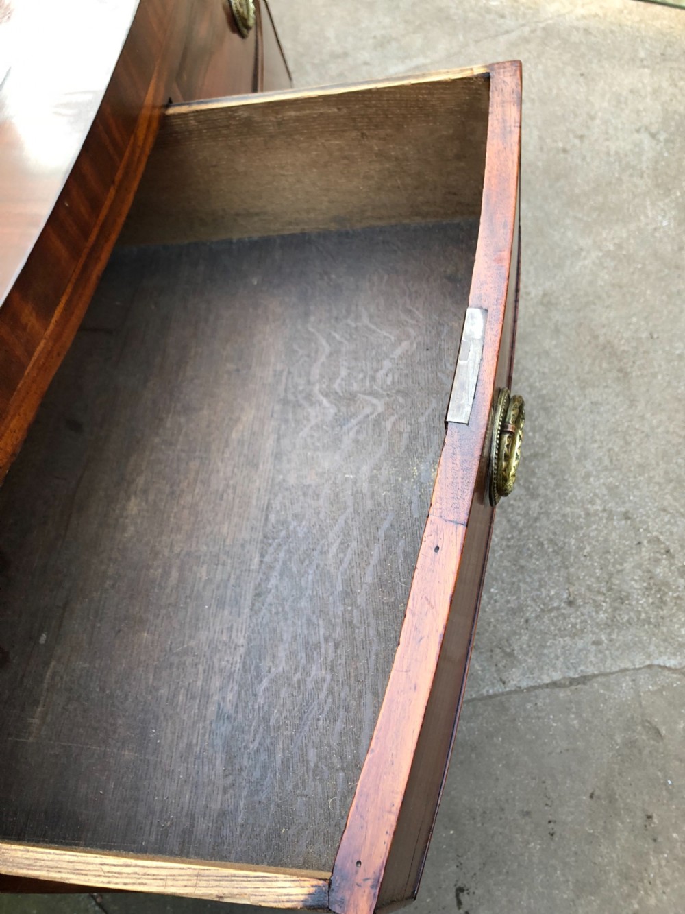 Georgian bow fronted chest of drawers  View XIII
